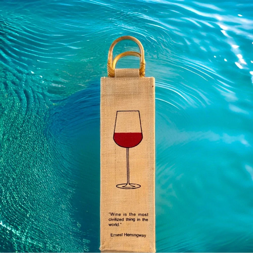 🚫SOLD🚫 LINEN WINE BAG 🍷 🍾 - Picture 3 of 6